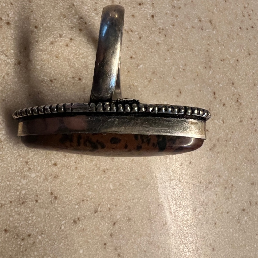 Stone silver ring - Picture 4 of 4